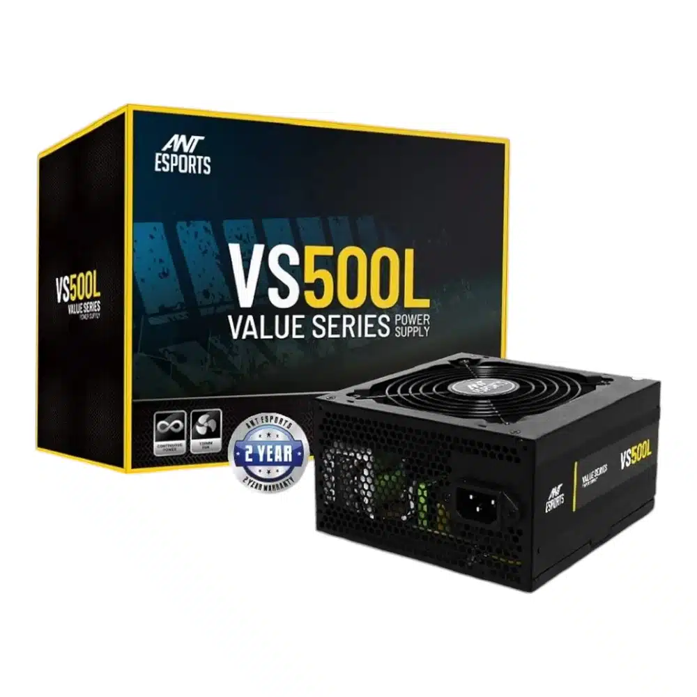 Ant Esports VS500L NonModular High Efficiency Gaming Power Supply